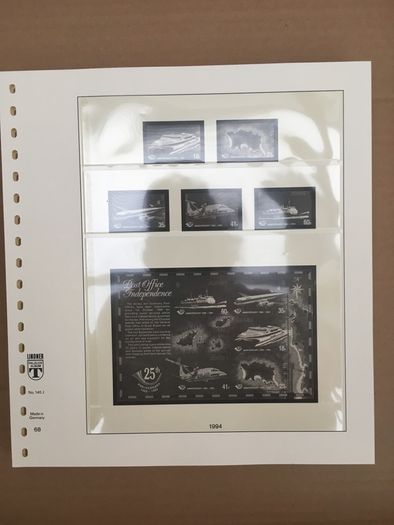 Jersey 1969-2002 Lindner T Illustrated 18 Ring Hingeless Album Pages