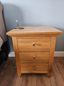 Solid Oak Bedside Cabinets x 2