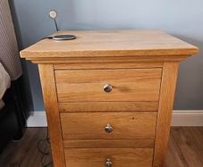 Solid Oak Bedside Cabinets x 2