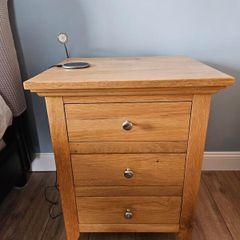 Solid Oak Bedside Cabinets x 2