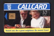 1996 Ireland 10 unit "Reach Out" initiative encourages people to visit their elderly neighbours regularly and make sure they are not unwell or vulnerable (Gemplus GEM1) Call Card Used. Telecom Eireann card number 1137.