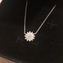 sterling silver flower necklace Image 2