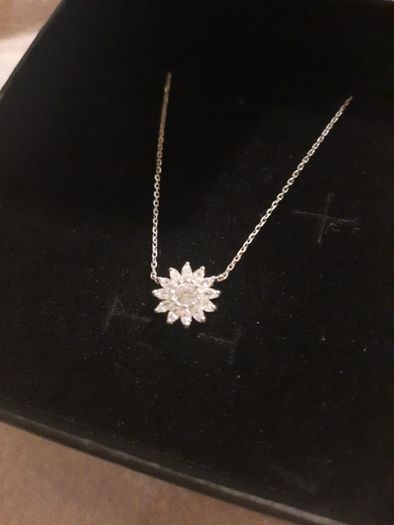 sterling silver flower necklace