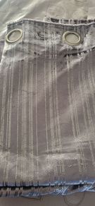 silver pinstripe curtains