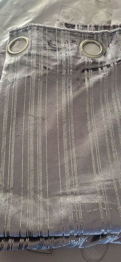 silver pinstripe curtains