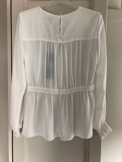 Long sleeve white lace blouse