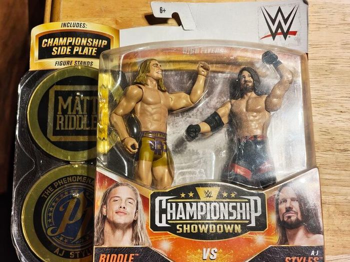 Wwe Mattel Championship showdown series 4 from 2021 Matt Riddle and AJ Styles