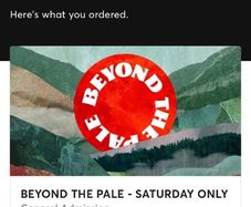 Beyond The Pale Saturday Ticket