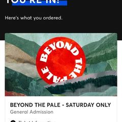 Beyond The Pale Saturday Ticket
