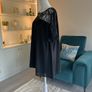Brand-new Ladies Black Chiffon Lace Short Sleeved Top from David Emanuel Image 9