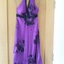 Oasis purple& black halter neck dress Image 2