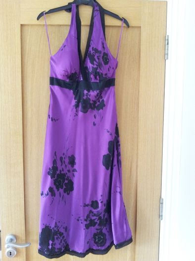 Oasis purple& black halter neck dress