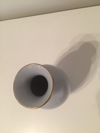 Stylish small light blue vase made by the German company M&O