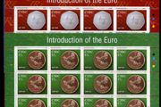 2002 Ireland Introduction of the Euro Currently Commemorative Stamps Sheetlet Plate 1B1B1B1B Mint Never Hinged (MNH)