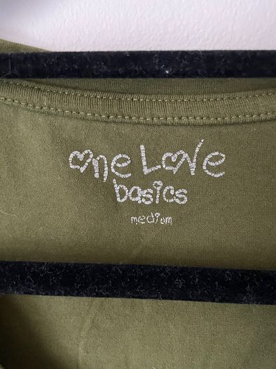 ONE LOVE Basics Khaki Green Long Sleeve Top Size M!