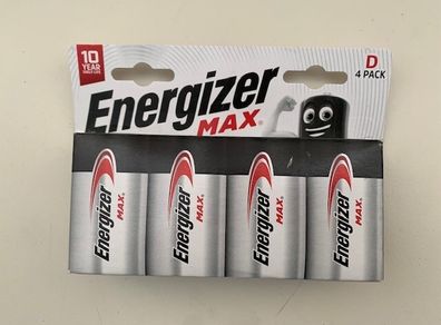 Energizer MAX D Batteries 4 Pack