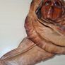 Leather face mask wall art handmade wall hanging Image 5