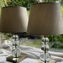 Pair of Glass Crystal-Style Table Lamps Image 4