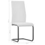Cantilever Dining Chairs 4 pcs White Faux Leather Image 7