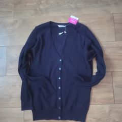 2 x navy school cardigans age 10-11