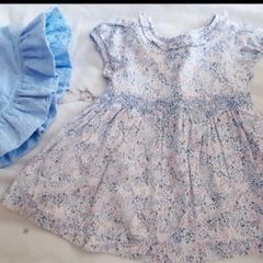 The white company baby dress & matching hat