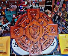 Carved wooden GAA plaque