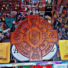 Carved wooden GAA plaque