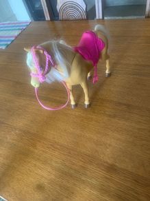 barbie Mattel horse 2013 , hat , horseshoe and rosette
