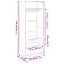 Wardrobe White 80x50x200 cm Image 8