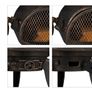 1.36m Tall Chimenea Patio Fire Pit Chiminea Garden Fireplace stove Decorative   with Spark Guard, Poker, Fire Grate, Draft Flap, Garden Fireplace Cast Iron, Steel, Bronze Image 8