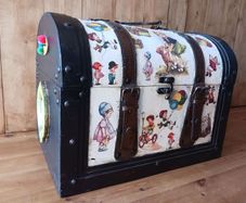 Hand decorated toy chest