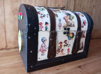 Hand decorated toy chest