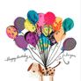 Happy birthday to you gift candle baloons dog pillar candle Image 5