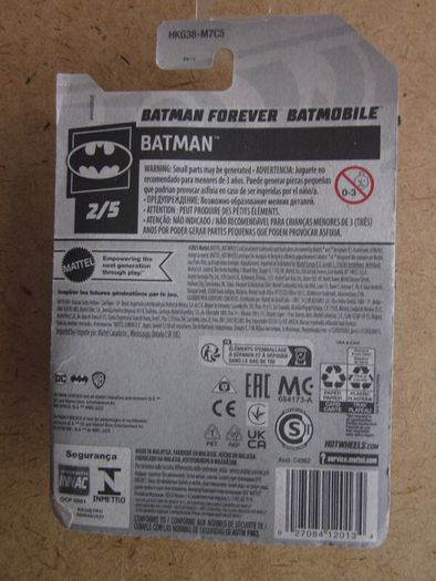 Hot Wheels Batman Forever Batmobile New