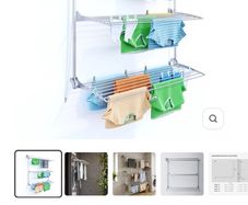 Wall mounted drying rack