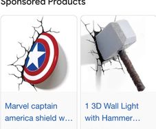 Marvel 3d wall lights