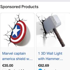 Marvel 3d wall lights