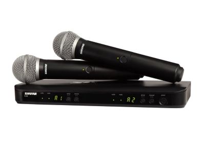 Shure Wireless Dual Vocal System with two PG58 Handheld Transmitters