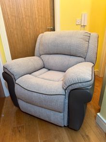 Gray Reclining Armchair