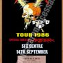 Metallica Vintage Concert Poster + Ticket SFX Dublin 1986 Reproduction Print Image 2