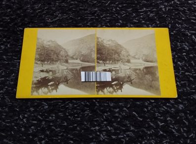 Antique Stereoview of - Glena Bay , Lakes of Killarney