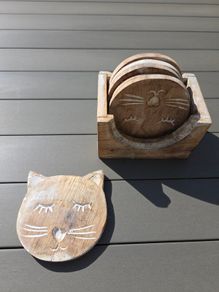 Cat Coaster Set
