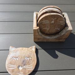 Cat Coaster Set