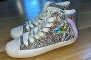 Next BNWT Unicorn Glitter Hi top Shoe size 4/37
