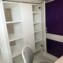 Loft bed frame with desk, chair and storage Image 4