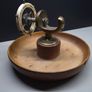 Antique English Table Nutcracker With Wooden Tray Base Image 2