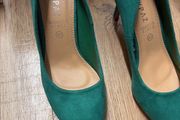 high heels size 40 green suede