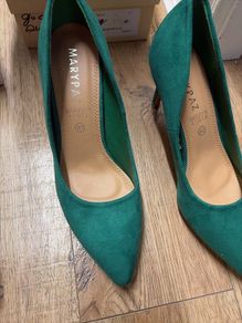 high heels size 40 green suede
