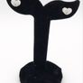 Sterling Silver CZ Heart Stud Earrings Image 9