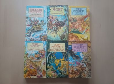 Terry Pratchett Discworld Books x 6 Fantasy Paperbacks